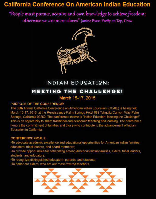 California Conference on American Indian Education (CCAIE) - Meeting the Challenge!
