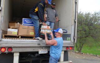 California Valley Miwok Tribe's staff delivering good supplies.