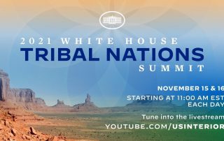 Banner of 2021 White House Tribal Nations Summit