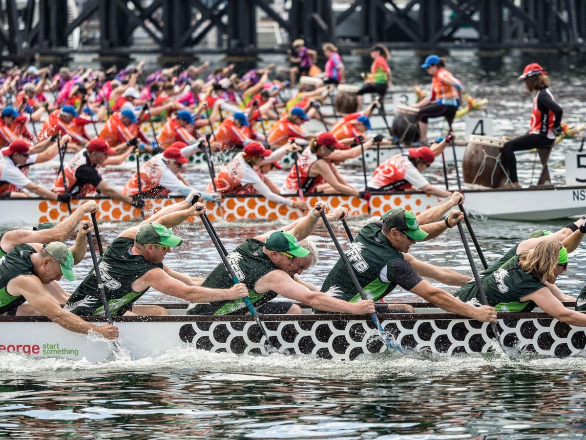 Dragon Boat races in Darling Harbour in Syndney, Australia, in 2017.