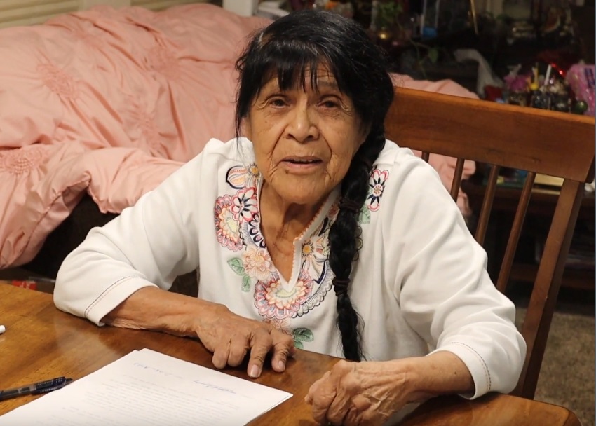 California Valley Miwok Tribe's Elder, Mildred Burley.