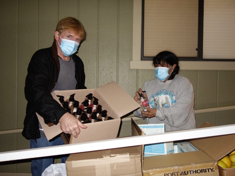 Another benefit of being supplied by the California Office of Emergency Services is that it is local and addresses immediate needs quickly. Here displayed is the very conveniently sized bottles of hand sanitizer. The tribe is very grateful to have had Daniel and Mark reach out to them on behalf of the state and include the tribe in its services.