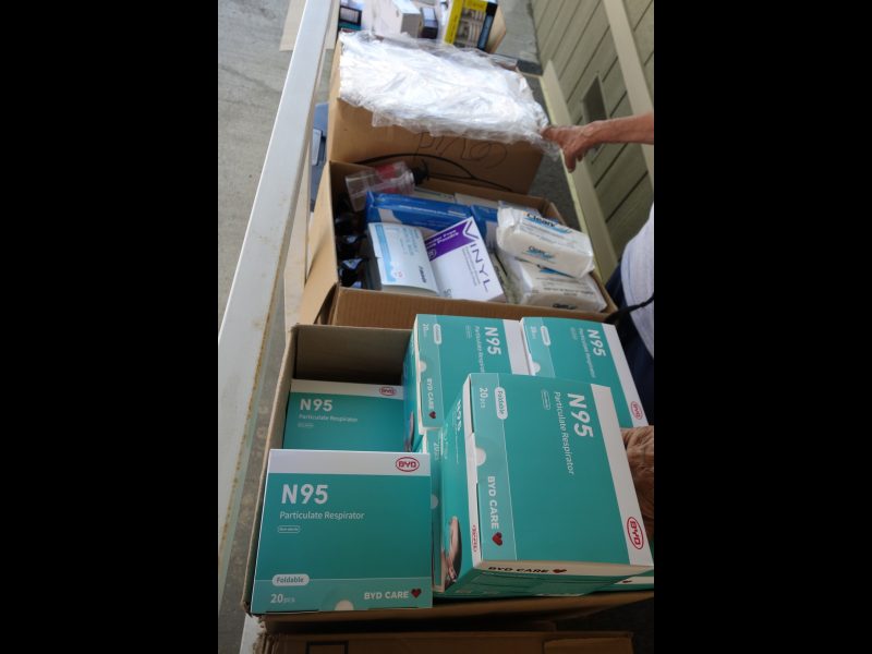 This view displays just some of the Covid-19 relief acquired through FEMA and Cal OES.