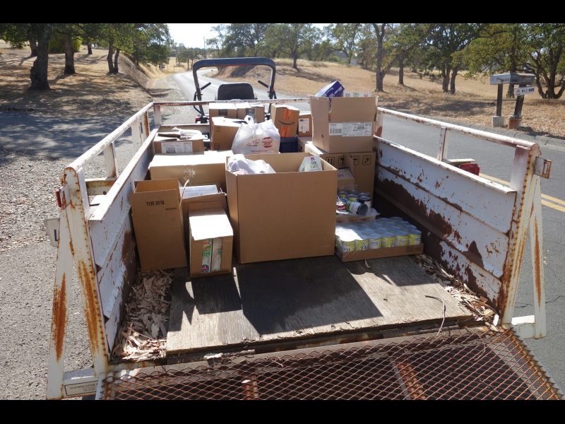There are going to be very happy recipients including a few tribal citizen families when the tribe makes personal deliveries over the next few days. California Valley Miwok Tribe's good supplies in delivery truck.