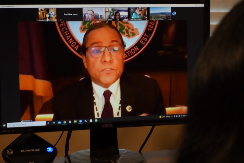 Tribal representative during White House Tribal Nations Summit 2021