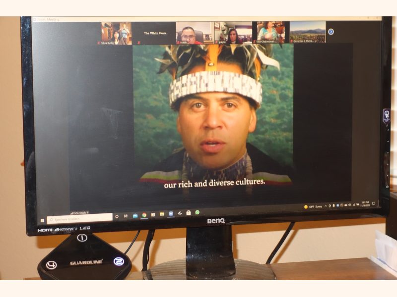 Tribal representative during White House Tribal Nations Summit 2021