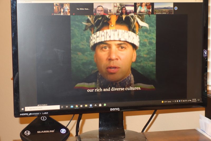 Tribal representative during White House Tribal Nations Summit 2021