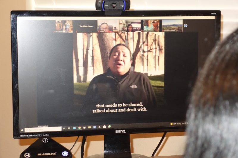 Tribal representative during White House Tribal Nations Summit 2021