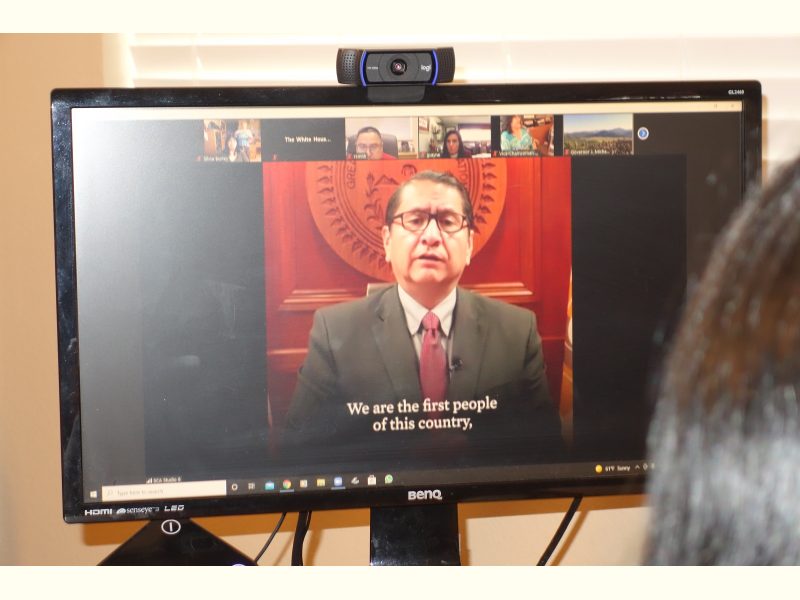 Tribal representative during White House Tribal Nations Summit 2021