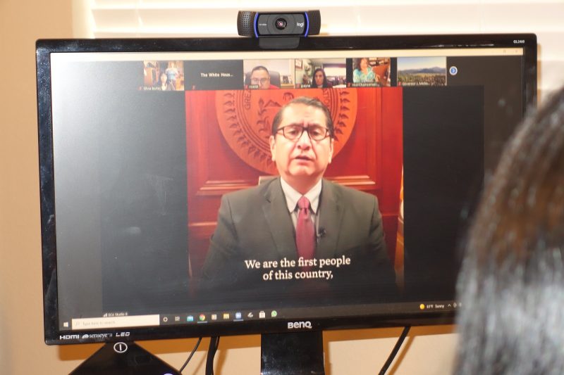 Tribal representative during White House Tribal Nations Summit 2021