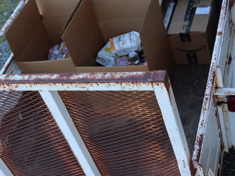 This month's distributions for those unable to attend that have yet to be delivered. Donations for the California Indian tribe Food For Tribal Families Program