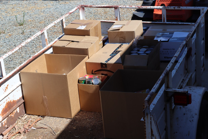 At the end of the distribution for those not in attendance but with previously signed authorization for the tribe to receive their foods availability for pick up or delivery will happen over the next few days. Good supplies for the California Valley Miwok Tribe