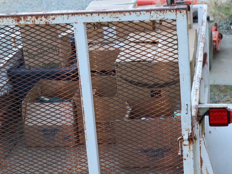 Boxes of goods for Native American