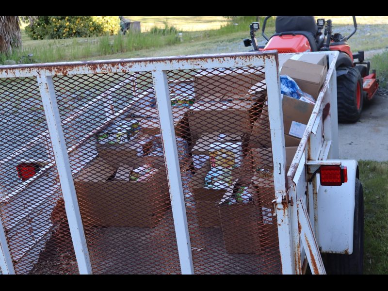 It was a good distribution but plenty will have to be delivered for those that depend upon this tribal service. Delivery goods for the Miwok tribe members.