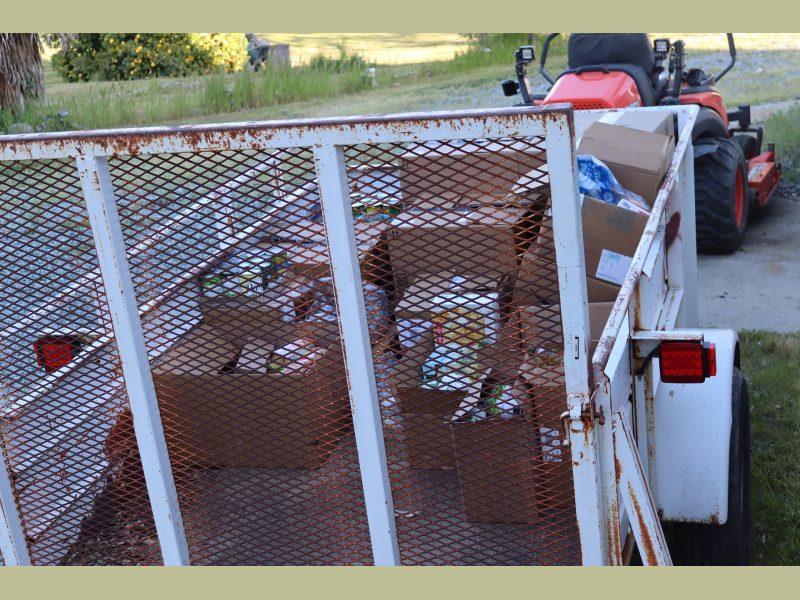 Delivery goods for the Miwok tribe members.
