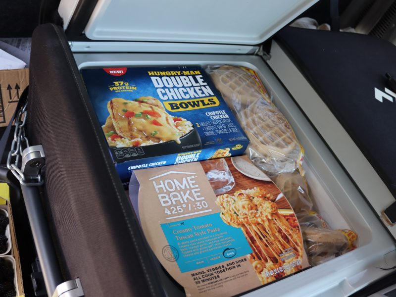 Just one side of a dual freezer used to deliver frozen items, It was so hot and so in a hurry to unload picturing other side was forgotten.