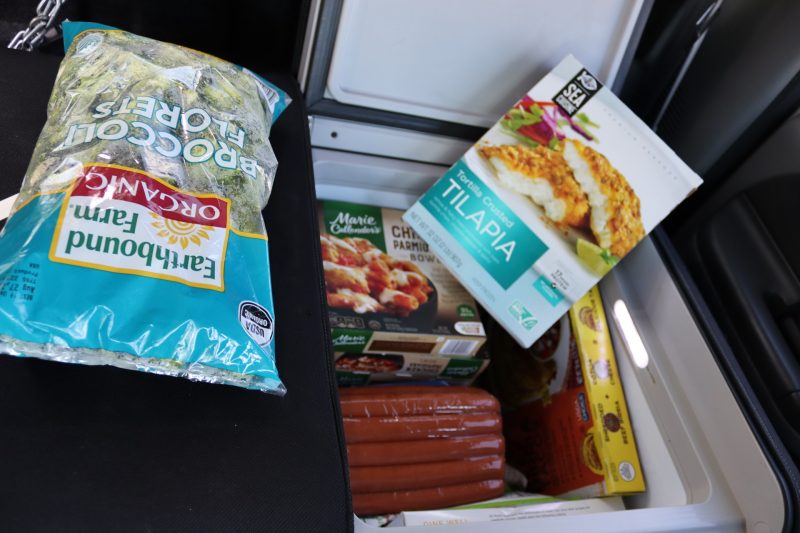 Frozen foods for the Miwok Tribe.