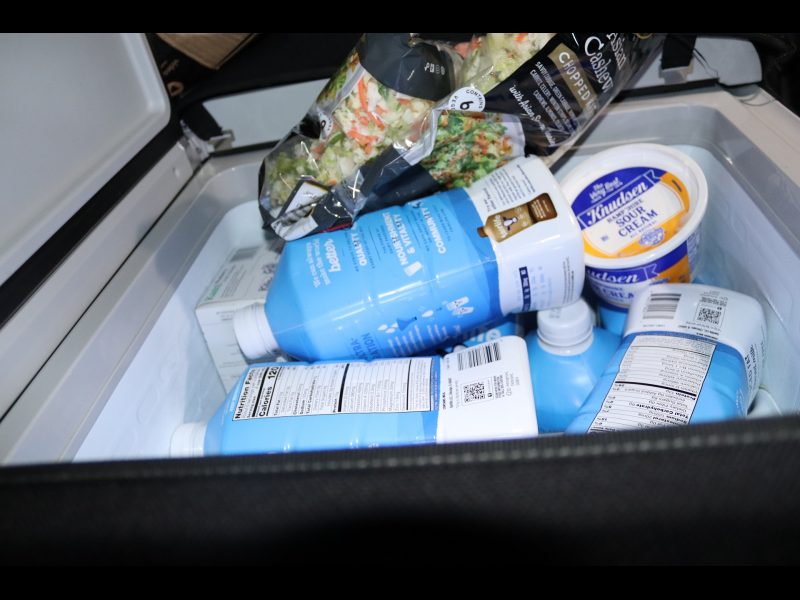 Various other items that needed refrigeration during delivery. Various foods to be delivered during December 2023 Food for Tribal Families Program.