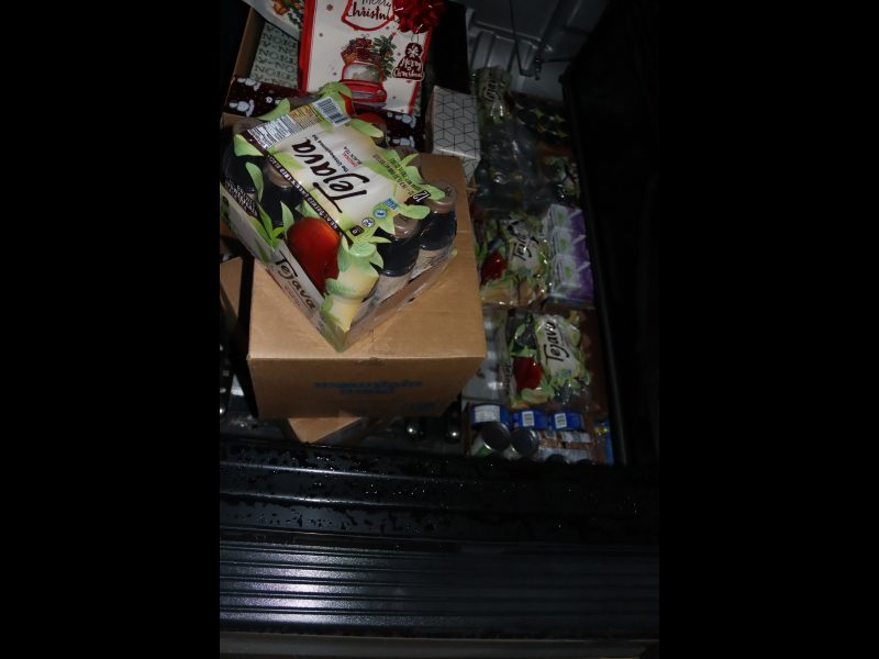 Many boxes of various foods and drink's to help with holiday meal's and beyond. Various foods to be delivered during December 2023 Food for Tribal Families Program.