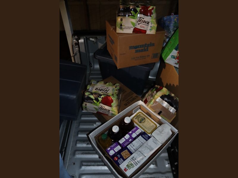 Additional boxes of foods and bottles drink's helping to compliment the
largest delivery of the year. Various foods to be delivered during December 2023 Food for Tribal Families Program.