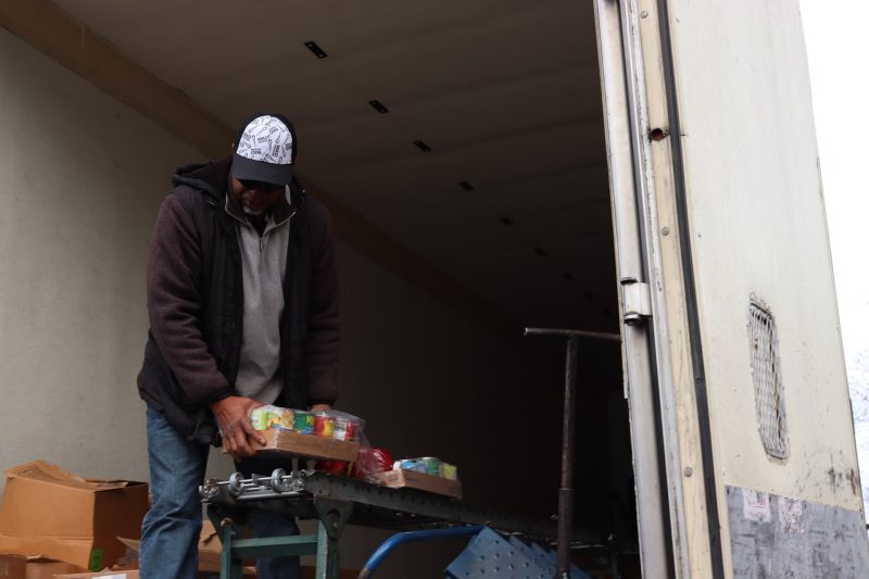 Ronald Buckman finishing the 2024 January distribution for the California Valley Miwok Tribe.