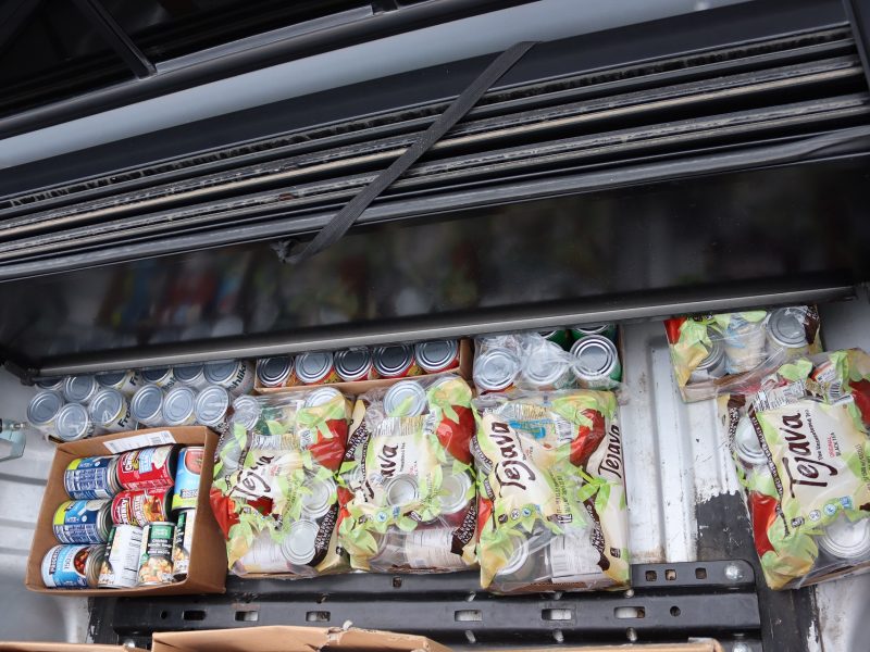 Various canned goods. Various canned goods to be delivered to tribal families by the California Valley Miwok Tribe.