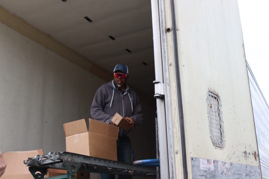 Coming to an end of another distribution and as all distributees know
(don't forget the cheese). The California Valley Miwok Tribe is busy unloading goods for the February 2024 USDA Food Distribution.