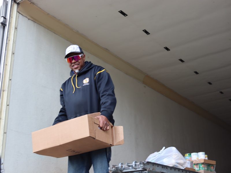 Tule River Food Department Specialist Ronald Buckman finishes one of the many distributions. Tule River Food Department Specialist Ronald Buckman finished the March 2023 USDA food distribution.