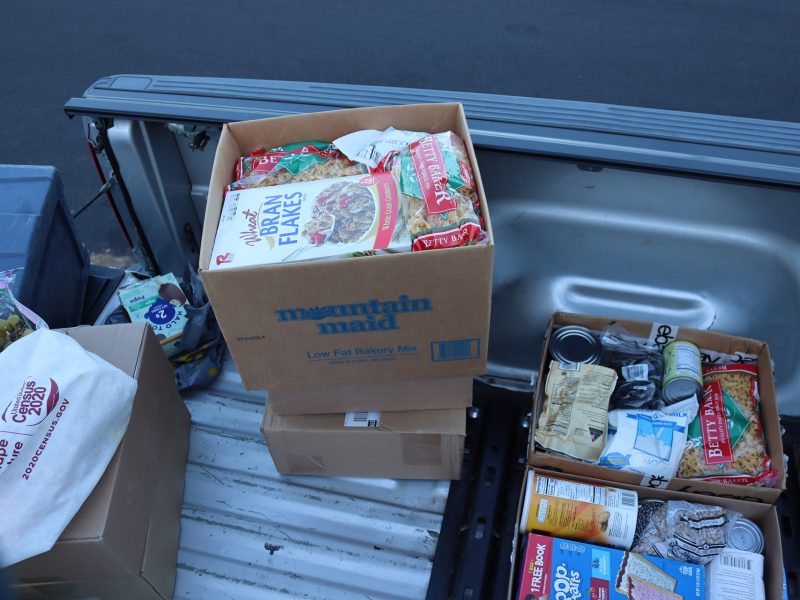 More cereals, breads and noodles. Diverse foods to be delivered to Miwok tribal elder Mildred Burley in March 2024 Food For Tribal Families delivery.