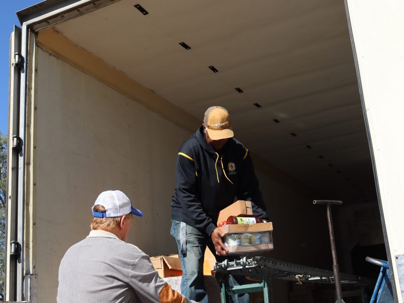 The last of the last distribution of the day. Ronald Buckman delivering the last part of the food distribution in April 2024.