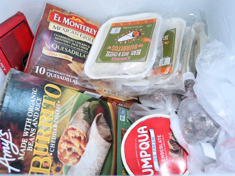 Many additional frozen entrees and dessert items.