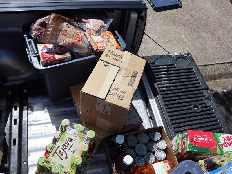 A whole tube of frozen meats, fish, poultry, pork and entrees.