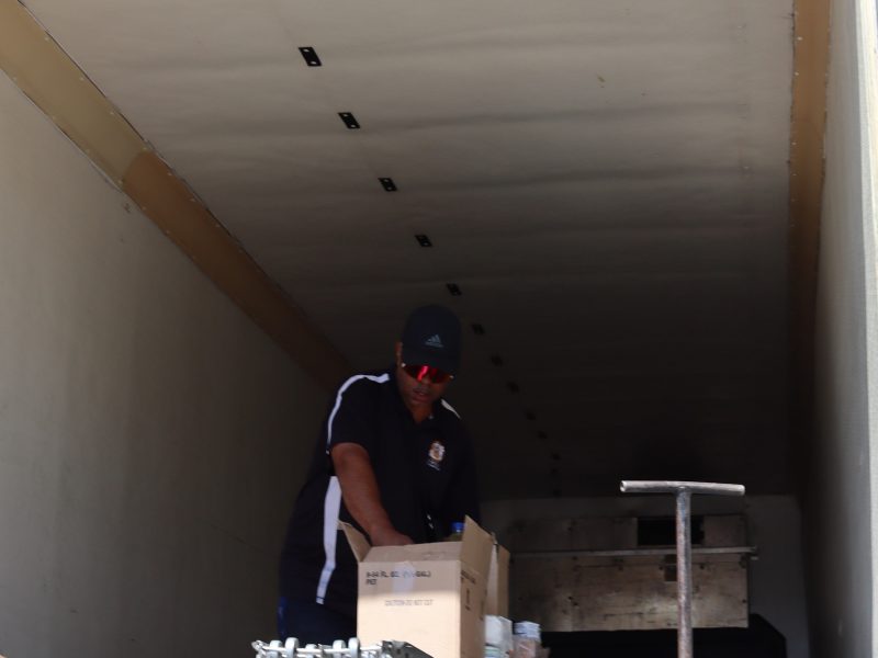 Last distribution of the event with Ronald Buckman at the helm. On July 2024, the California Valley Miwok Tribe is taking care of the USDA food distribution.