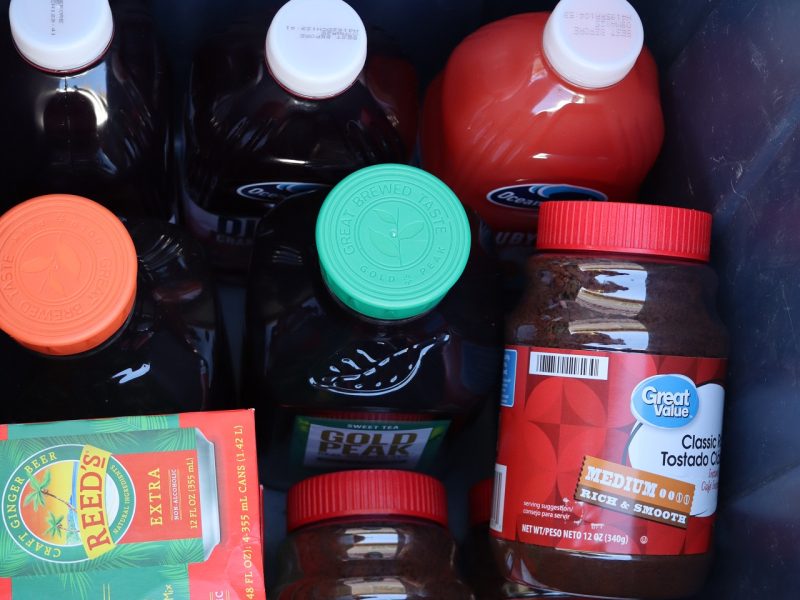 Various drinks and coffee.