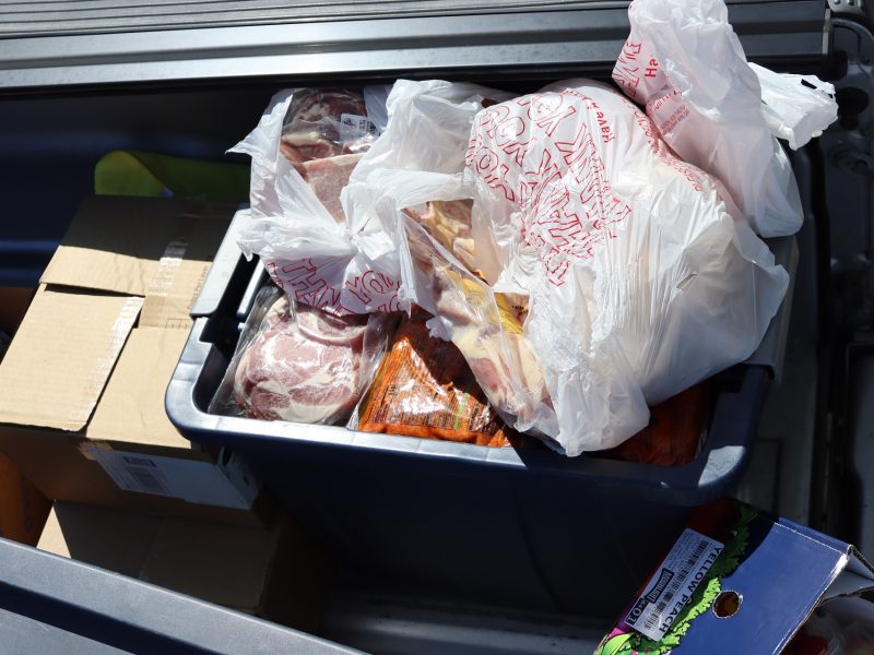 Slightly over 100 pounds of additional meats for tribal families.