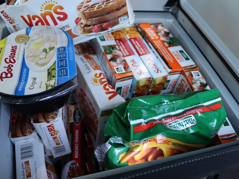 Access to an additional freezer means a more diverse selection of foods.