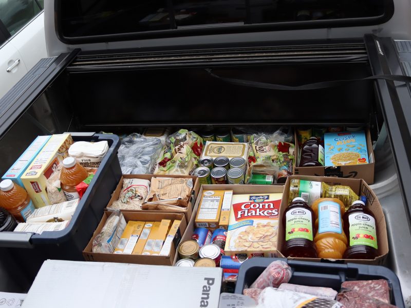 Knowing it would be a long day, picture taken in morning showing the vast variety of foods so far.