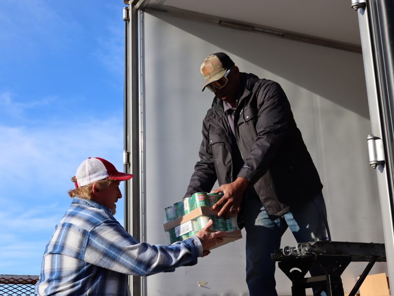 Another distribution ending with a couple packs of canned peas.
