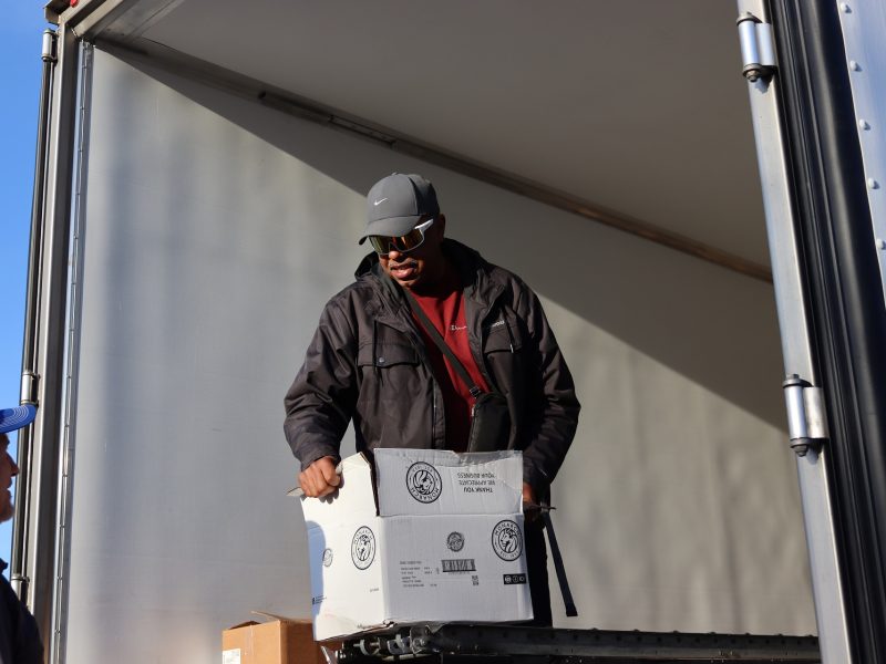 Assistant Director Ronald Buckman at beginning of distribution.