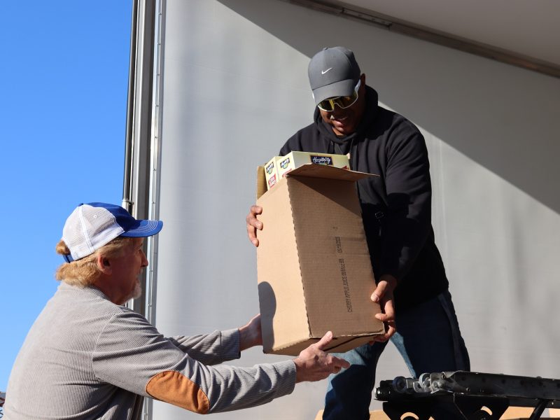 Assistant Director Ronald Buckman finishing another distribution.