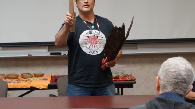 Tribal Sweat Leader/Spiritualist Daryl Burley during a song he sang that has much cultural and spiritual significance to the Miwok peoples.