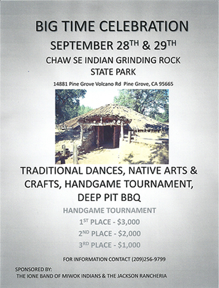 Big Time Celebration at Chaw'se Indian Grinding Rock State Park –  California Valley Miwok Tribe